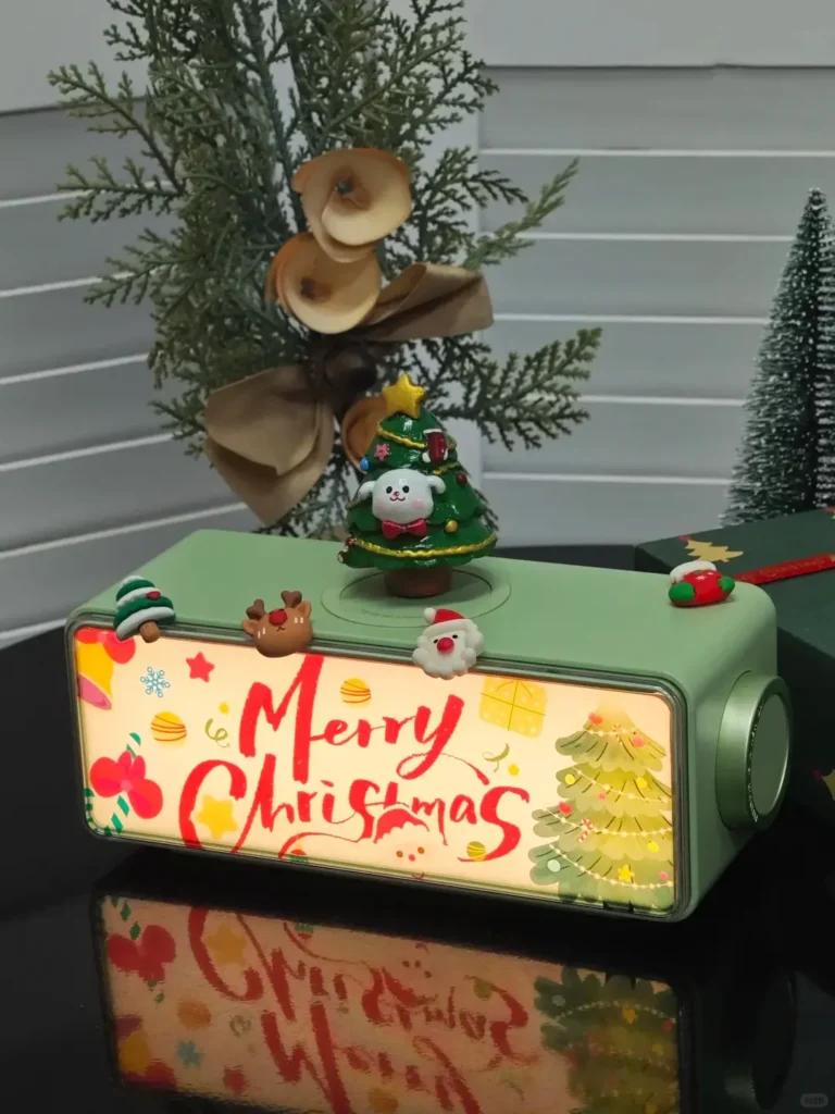 Christmas gift with Bluetooth speaker, nightlight, wireless charger, and 4 white noise sounds