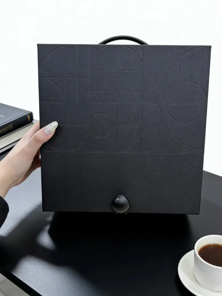 Δώρα με το λογότυπο της εταιρείας για πελάτες που εμφανίζονται κατά τη διάρκεια ενός ποιοτικού ελέγχου, με ένα γκρι κουτί δώρου γραφείου υψηλής ποιότητας με πληκτρολόγιο, ποντίκι, μαξιλάρι ποντικιού και στυλό.