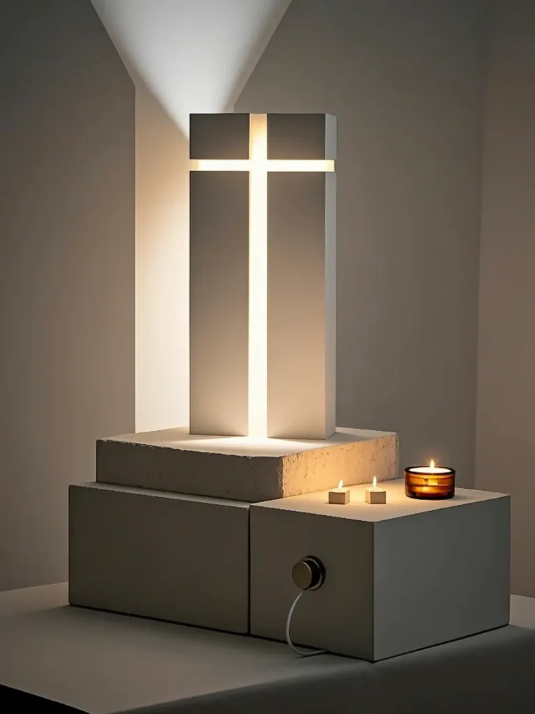 Cross-shaped night light design (version 2) for Custom Religious Gifts, designed for bulk gifting at Christian events, church programs, and conference welcome kits.