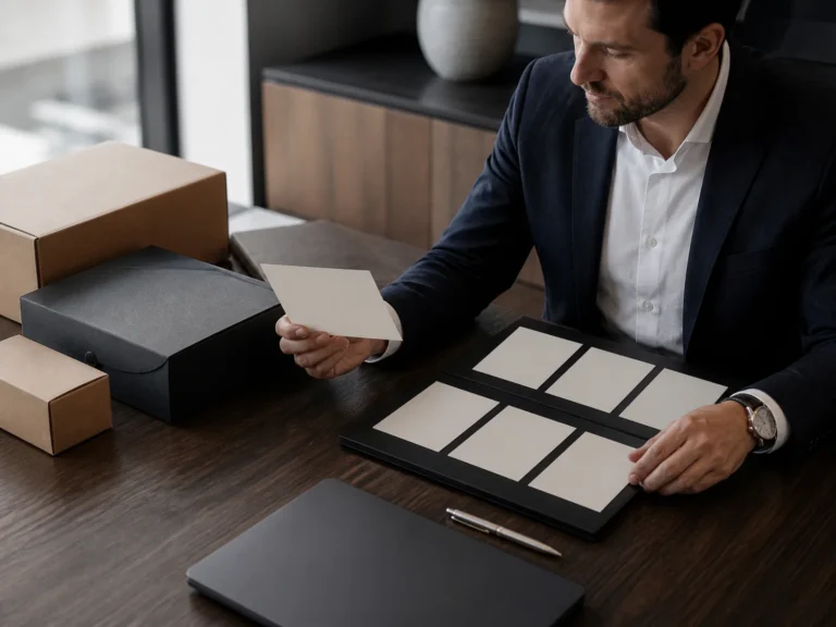 Sales lead reviewing delivery evidence and a corporate gift follow-up plan